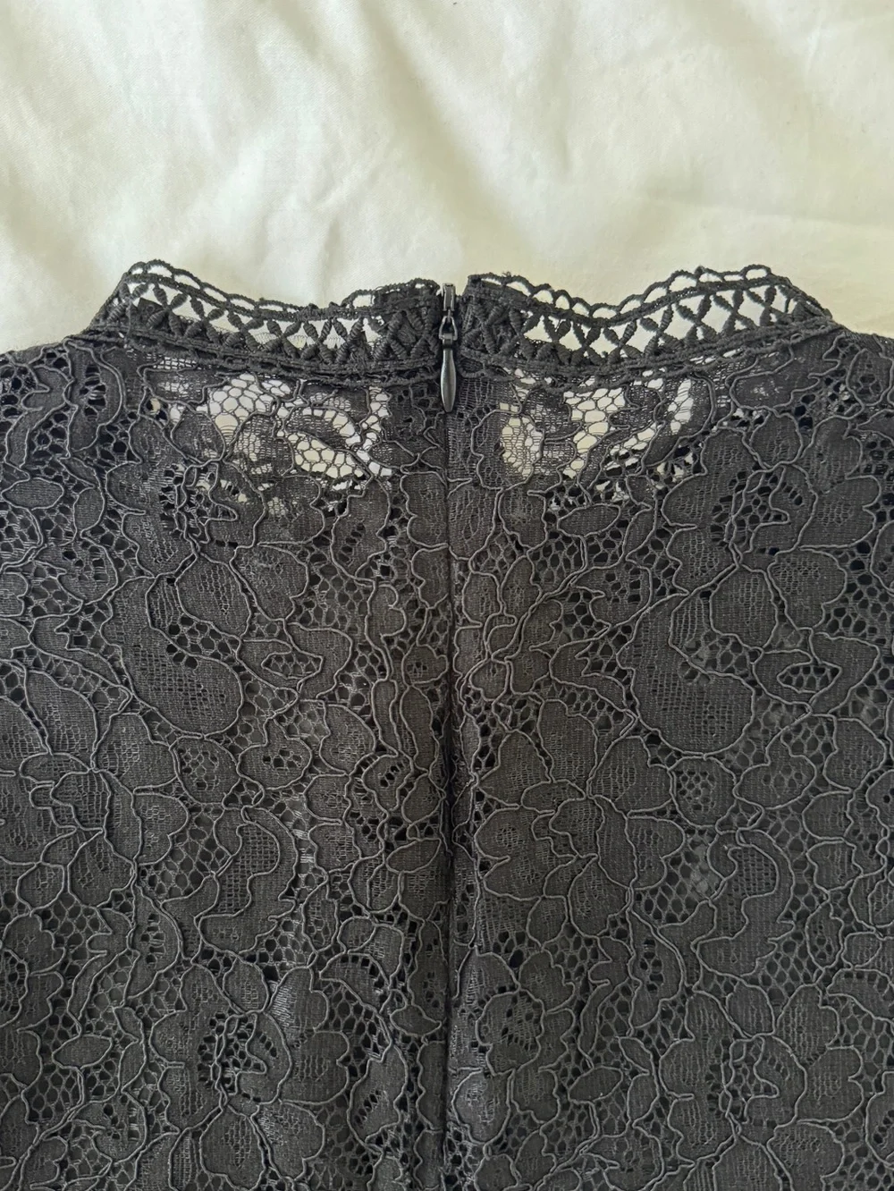 Zara Black Sheer Lace Long Sleeve Blouse Size Small